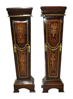 Pair of Floral Marquetry Display Pedestals — detail or alternate view