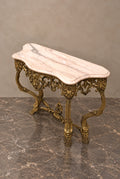 Gilt-Bronze Rococo Console with Rose Marble Top — main view