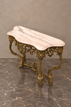 Gilt-Bronze Rococo Console with Rose Marble Top — main view