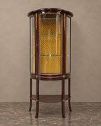 Louis XVI-Style Curved Mahogany Display Cabinet — main view