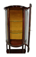 Louis XVI-Style Curved Mahogany Display Cabinet — alternative view or condition detail