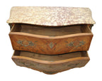 Louis XV-Style Floral Marquetry Bombé Chest — alternative view or condition detail