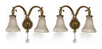Pair of Gilt-Bronze Sconces with Opaline Shades — original detail view 1