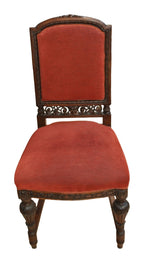 Carved Oak Dining Suite with Marble-Top Sideboard — original detail view 3