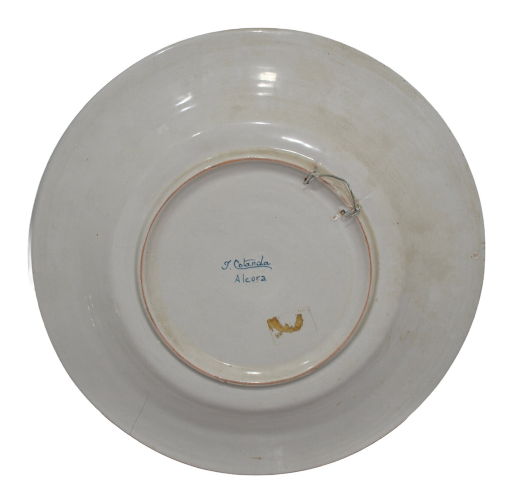 Alcora Ceramic Plate with Cherub Scene — original detail view 1
