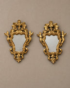 Pair of Small Gilt Louis XV-Style Mirrors — styled main view