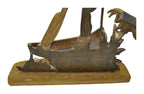 Gilt Carved-Wood Venetian Gondola Sculpture — original detail view 2