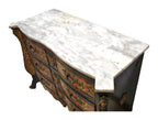 Napoleon III-Style Ebonized Marble-Top Chest — original detail view 1