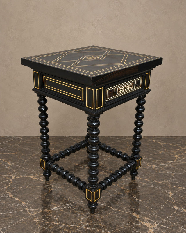 Ebonized Napoleon III-Style Side Table