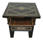 Ebonized Napoleon III-Style Side Table — original detail view 1