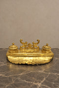 Empire-Style Gilt-Bronze Double Inkstand — styled main view