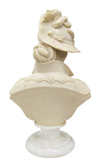 Lady with an Ornate Hat Marble-Composite Bust — original detail view 2