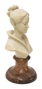 Classical Lady Bust in Marble Composite — original detail view 1