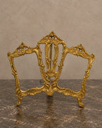 Rococo Gilt-Tone Three-Aperture Photograph Frame — styled main view