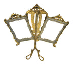 Rococo Gilt-Tone Three-Aperture Photograph Frame — original detail view 1