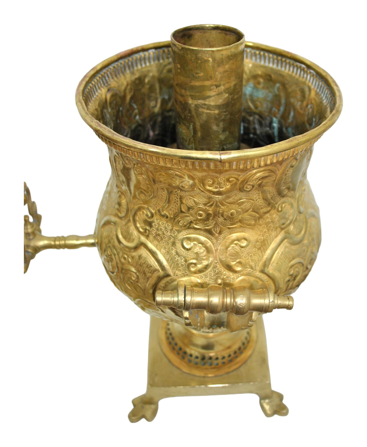 Embossed Brass Samovar — original detail view 1