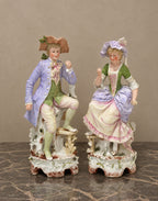 Pair of German Porcelain Courtly Figures — styled main view