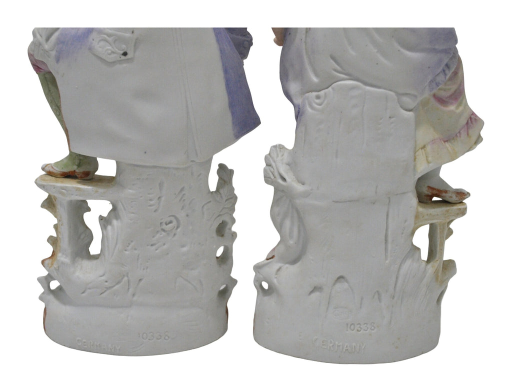 Pair of German Porcelain Courtly Figures — original detail view 2