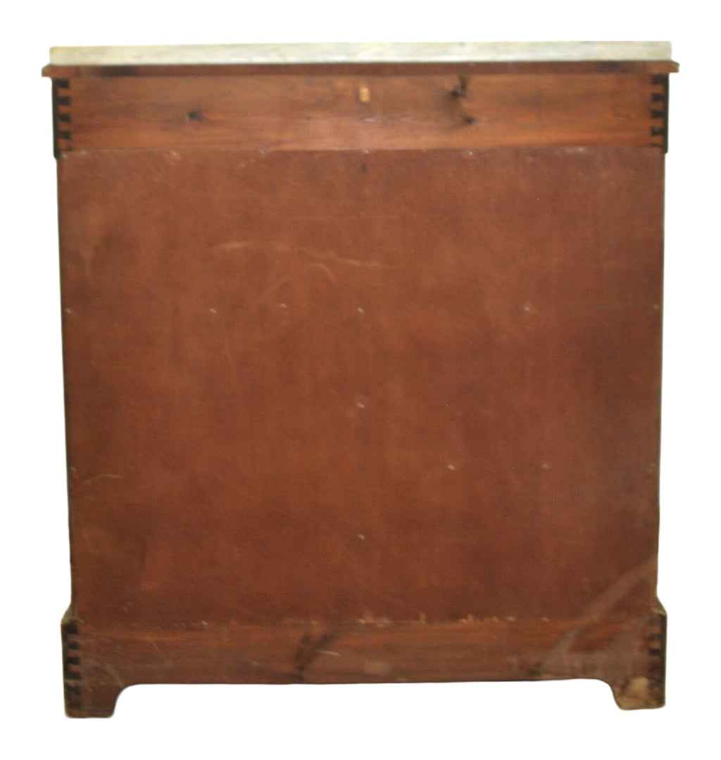 Floral Marquetry Cabinet with Marble Top — original detail view 3