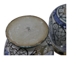 Pair of Bohemian Porcelain Landscape Jars — original detail view 3