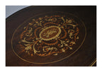 Floral Marquetry and Brass-Inlaid Side Table — original detail view 1
