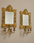 Pair of Baroque-Style Gilt-Bronze Mirror Candelabra — styled main view