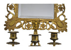 Pair of Baroque-Style Gilt-Bronze Mirror Candelabra — original detail view 1