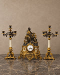 Napoleon III Clock Garniture with Explorer Figure — styled main view