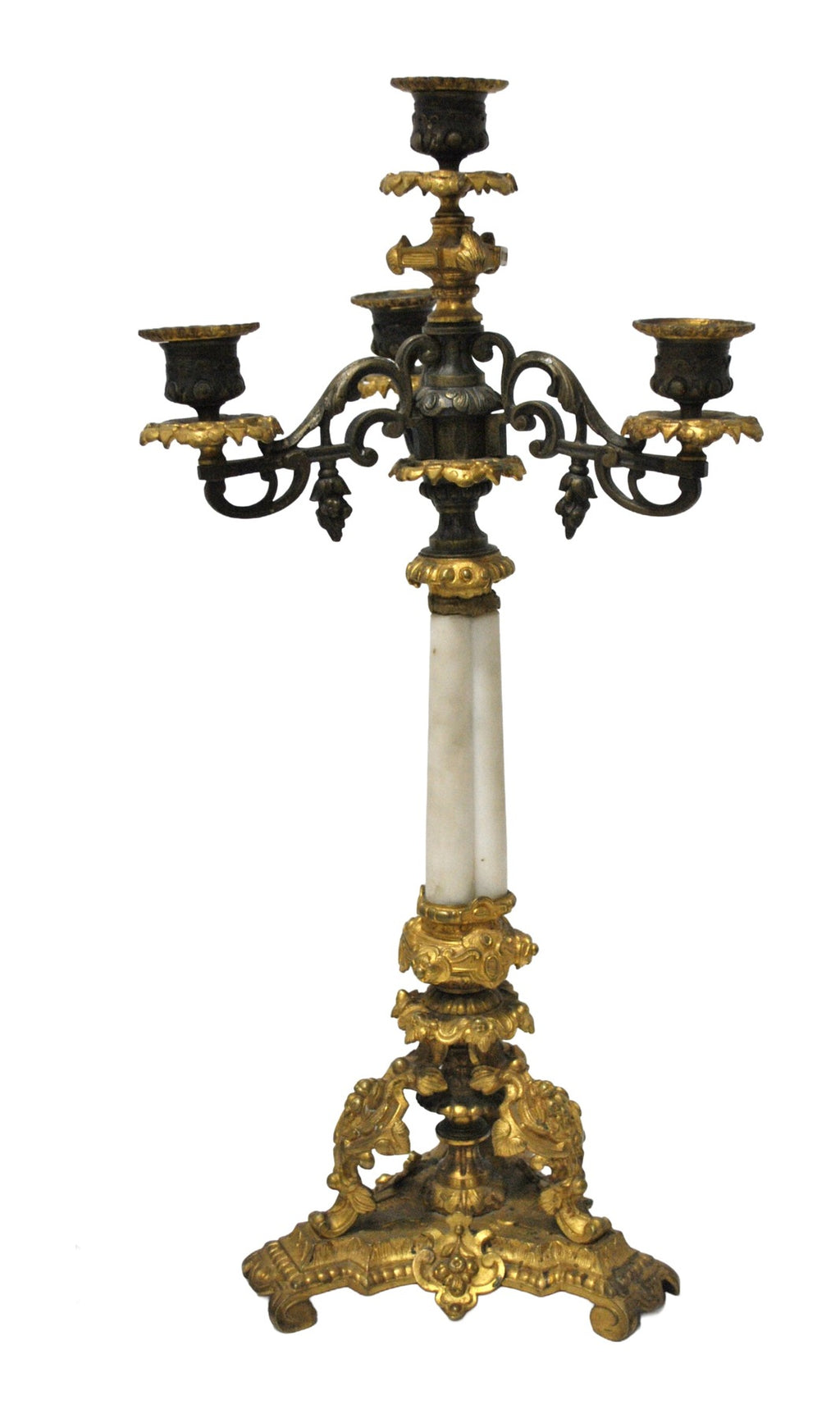 Napoleon III Clock Garniture with Explorer Figure — original detail view 2