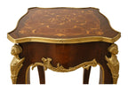 Tall Marquetry Pedestal with Gilt-Bronze Mounts — original detail view 1