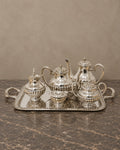 Silver-Plated Coffee and Tea Service with Tray — styled main view