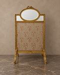 Isabelino-Style Giltwood Fire Screen with Oval Mirror — styled main view