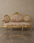 Circa 1860 Isabelino Giltwood Sofa — styled main view