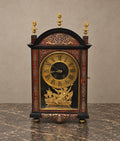 Ebonized Boulle-Style Mantel Clock with Bronze Mounts — styled main view