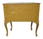 Florentine Painted Bombé Chest in Burgundy and Gold — original detail view 2