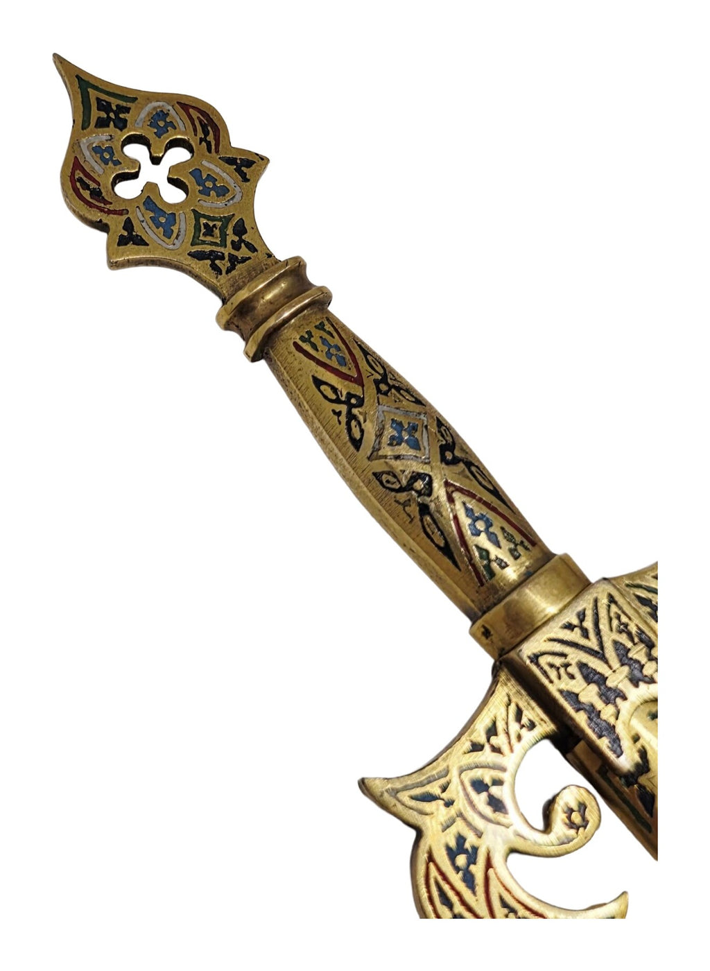 Toledo Damascene Sword-Shaped Letter Opener — original detail view 1
