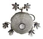 Empire-Style Six-Light Bronze and Crystal Chandelier — original detail view 2