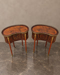 Pair of Kidney-Shaped Marquetry Side Tables — styled main view