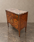 Musical-Trophy Marquetry Chest with Marble Top — styled main view