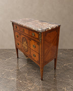 Musical-Trophy Marquetry Chest with Marble Top — styled main view