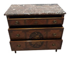 Musical-Trophy Marquetry Chest with Marble Top — original detail view 1