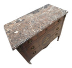 Musical-Trophy Marquetry Chest with Marble Top — original detail view 2