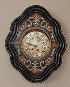 Ebonized Marquetry Oeil-de-Boeuf Wall Clock — Decorative — styled main view