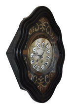 Ebonized Marquetry Oeil-de-Boeuf Wall Clock — Decorative — original detail view 1