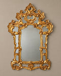 Large Baroque-Style Carved Giltwood Mirror — styled main view