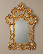 Large Baroque-Style Carved Giltwood Mirror — styled main view