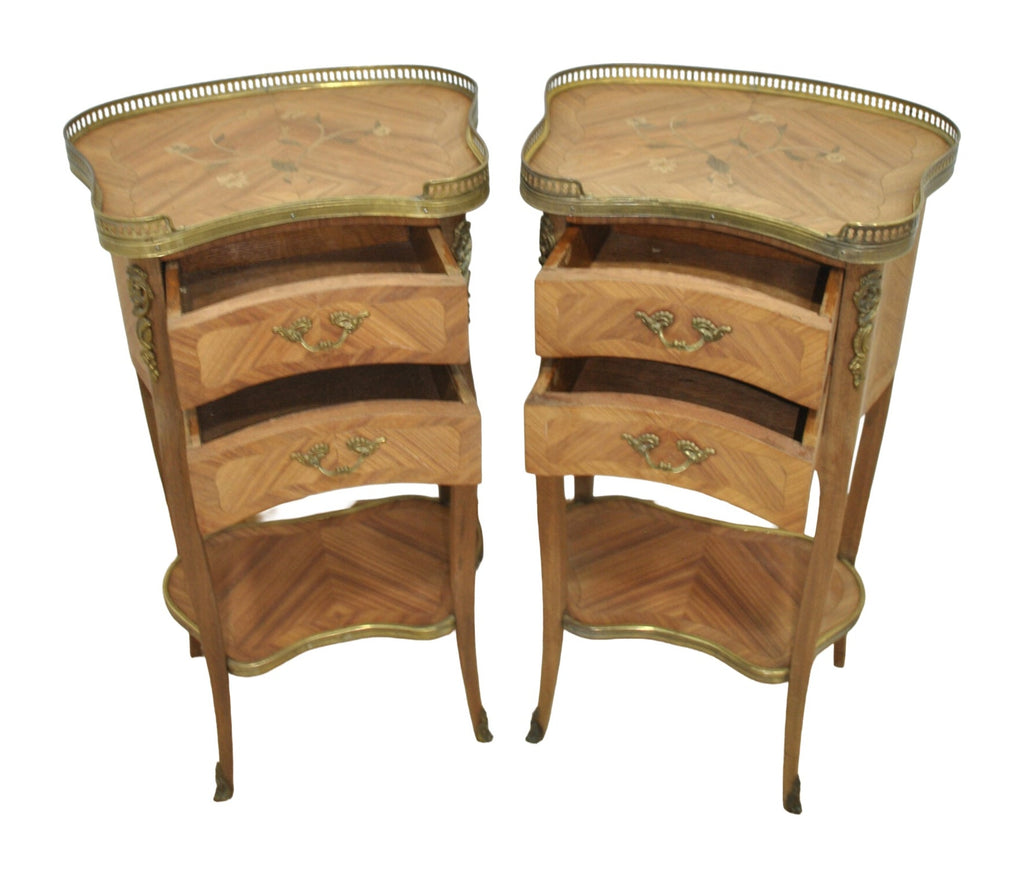 Original view of the pair with drawers open, isolated on white