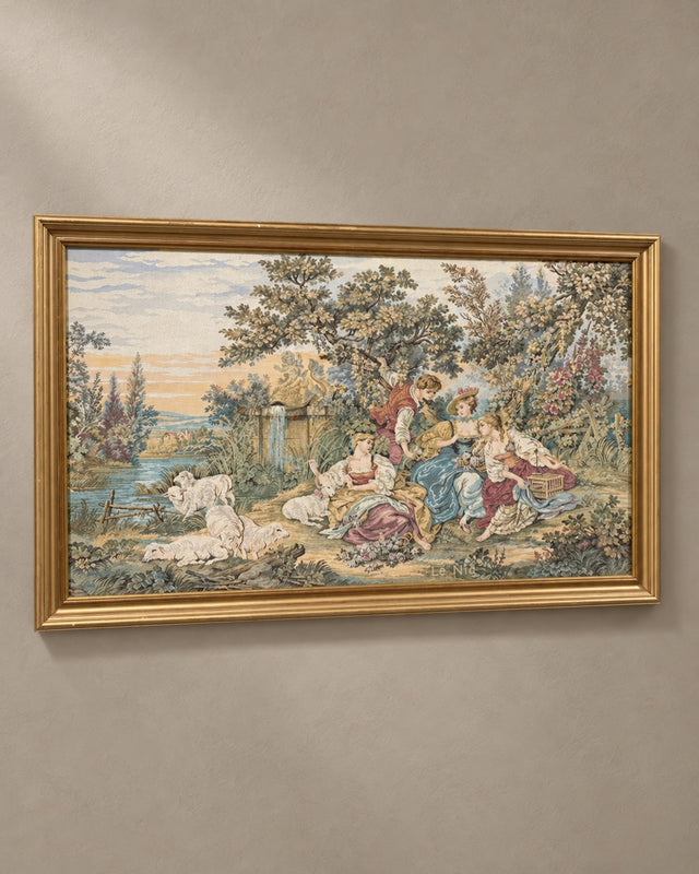 Le Nid Framed Tapestry after François Boucher