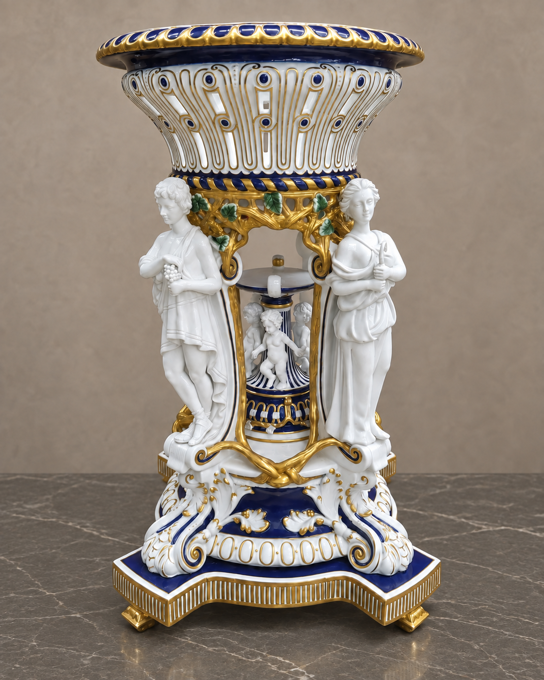 Four Seasons Porcelain Centrepiece — styled main photograph