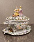 Figural Covered Sweet Bowl and Matching Tray — styled main photograph